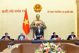 Chủ tịch Quốc hội Trần Thanh Mẫn phát biểu. (Ảnh: Doãn Tấn/TTXVN)
