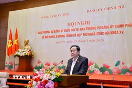 Chủ tịch Quốc hội Trần Thanh Mẫn phát biểu khai mạc Hội nghị. (Ảnh: Doãn Tấn/TTXVN)