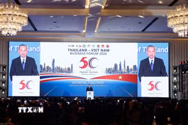 Tổng Bí thư, Chủ tịch nước Tô Lâm phát biểu tại Diễn đàn Doanh nghiệp Việt Nam-Thái Lan. (Ảnh: Thống Nhất/TTXVN)