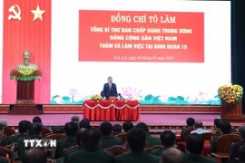 Tổng Bí thư Tô Lâm phát biểu. (Ảnh: Thống Nhất/TTXVN)