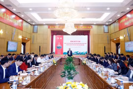 Tổng Bí thư Tô Lâm làm việc với Ban Tuyên giáo và Dân vận Trung ương. (Ảnh: Thống Nhất/TTXVN)