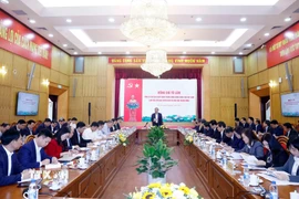 Tổng Bí thư Tô Lâm làm việc với Ban Tuyên giáo và Dân vận Trung ương. (Ảnh: Thống Nhất/TTXVN)