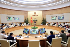 Phiên họp Chính phủ thường kỳ tháng 2 năm 2026 trực tuyến với các địa phương. (Ảnh: Dương Giang/TTXVN)