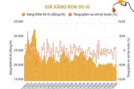 Giá xăng RON 95-III giảm 1.712 đồng, giá xăng E5 RON92 giảm 1.491 đồng mỗi lít