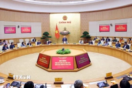 Ban Chỉ đạo về bảo vệ nền tảng tư tưởng của Đảng, đấu tranh phản bác các quan điểm sai trái, thù địch của Đảng ủy Chính phủ (Ban Chỉ đạo 35 Đảng ủy Chính phủ) tổ chức Hội nghị tổng kết công tác năm 2025, triển khai nhiệm vụ năm 2026. (Ảnh: Phạm Kiên/TTXVN)