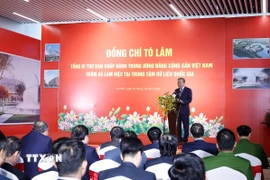 Tổng Bí thư Tô Lâm phát biểu chỉ đạo. (Ảnh: Thống Nhất/TTXVN)