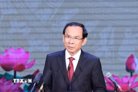 Ông Nguyễn Văn Nên, Ủy viên Bộ Chính trị, Bí thư Thành ủy Thành phố Hồ Chí Minh. (Ảnh: Thống Nhất/TTXVN)