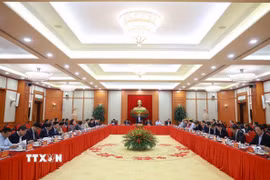 Phiên họp của Tiểu ban Văn kiện Đại hội XIV của Đảng. (Ảnh: Thống Nhất/TTXVN)