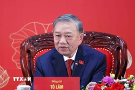 Tổng Bí thư Tô Lâm trả lời câu hỏi của phóng viên cơ quan báo chí. (Ảnh: TTXVN)