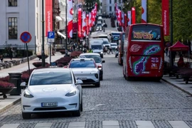 Xe điện trên đường phố ở thủ đô Oslo của Na Uy. (Nguồn: AFP/Getty)