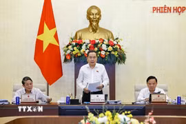 Chủ tịch Quốc hội Trần Thanh Mẫn phát biểu khai mạc phiên họp thứ 56 của Uỷ ban Thường vụ Quốc hội. (Ảnh: Doãn Tấn/TTXVN)
