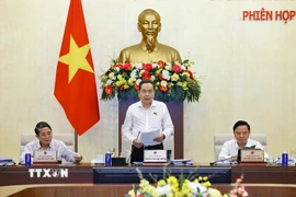 Chủ tịch Quốc hội Trần Thanh Mẫn phát biểu khai mạc phiên họp thứ 56 của Uỷ ban Thường vụ Quốc hội. (Ảnh: Doãn Tấn/TTXVN)