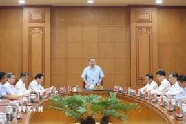 Tổng Bí thư Tô Lâm phát biểu chỉ đạo cuộc họp. (Ảnh: Thống Nhất/TTXVN)
