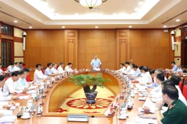 Tổng Bí thư Tô Lâm chủ trì cuộc họp Thường trực Ban Chỉ đạo Trung ương về phòng, chống tham nhũng, lãng phí, tiêu cực. (Ảnh: Phương Hoa/TTXVN)