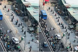 Hiện trường vụ tai nạn.