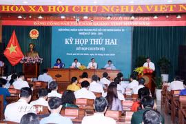 Quang cảnh Kỳ họp thứ 2 (kỳ họp chuyên đề) Hội đồng Nhân dân Thành phố Hồ Chí Minh khóa XI, nhiệm kỳ 2026-2031. (Ảnh: Xuân Khu/TTXVN)
