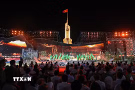 Chương trình diễn ra trên mảnh đất Tây Ninh, nơi có Căn cứ Trung ương Cục miền Nam. (Ảnh: Giang Phương/TTXVN)