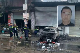 Hình ảnh đối tượng Nguyễn Văn Thụ và hiện trường vụ cháy. (Nguồn: Cơ quan Công an)