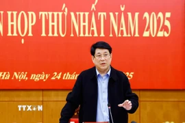 Chủ tịch nước Lương Cường chủ trì Phiên họp thứ nhất năm 2025 của Ban Chỉ đạo Cải cách Tư pháp Trung ương. (Ảnh: Lâm Khánh/TTXVN)