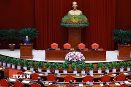 Tổng Bí thư, Chủ tịch nước Tô Lâm phát biểu bế mạc Hội nghị lần thứ ba Ban Chấp hành Trung ương Đảng khoá XIV. (Ảnh: Dương Giang/TTXVN)