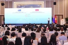 Toàn quyền Australia Sam Mostyn đã tới dự Diễn đàn Việt Nam-Australia lần thứ ba. (Ảnh: Văn Điệp/TTXVN)