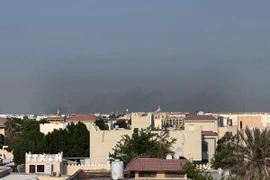 Khói bốc lên sau cuộc không kích của Israel tại Doha, Qatar ngày 9/9/2025. (Ảnh: AA/TTXVN)