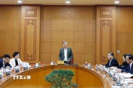 Tổng Bí thư Tô Lâm chủ trì buổi làm việc về tình hình thực hiện chủ trương, chính sách, chế độ đối với người có công với cách mạng; công tác tìm kiếm, quy tập và xác định danh tính hài cốt liệt sỹ. (Ảnh: Thống Nhất/TTXVN)