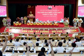 Quang cảnh Đại hội đại biểu Đảng bộ Ủy ban Nhân dân tỉnh Hưng Yên nhiệm kỳ 2025-2030. (Ảnh: Thế Duyệt/TTXVN)