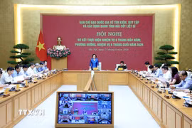 Phó Thủ tướng Phạm Thị Thanh Trà chủ trì hội nghị. (Ảnh: Tuấn Anh/TTXVN)