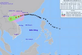 Đường đi và vị trí của bão số 3 lúc 14h ngày 21/7/2025. (Nguồn: Cục Khí tượng Thủy văn)