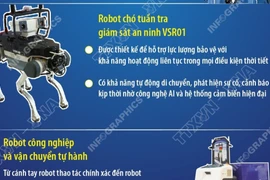 Dàn robot nổi bật tại Triển lãm thành tựu đất nước ở Hà Nội