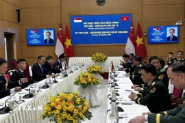 Quang cảnh Đối thoại Chính sách Quốc phòng Việt Nam- Singapore lần thứ 16. (Ảnh: Trần Lê Lâm/TTXVN)