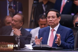 Thủ tướng Phạm Minh Chính phát biểu tại Hội nghị Cấp cao ASEAN-Australia lần thứ 5. (Ảnh: Dương Giang/TTXVN)