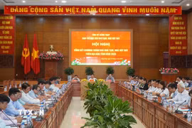 Quang cảnh Hội nghị tổng kết Chương trình xóa nhà tạm, nhà dột nát năm 2025 của tỉnh Đồng Tháp. (Ảnh: Nhựt An/TTXVN)