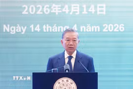 Tổng Bí thư, Chủ tịch nước Tô Lâm phát biểu chính sách tại Đại học Thanh Hoa. (Ảnh: Thống Nhất/TTXVN)