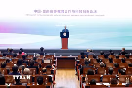 Tổng Bí thư, Chủ tịch nước Tô Lâm phát biểu chính sách tại Đại học Thanh Hoa. (Ảnh: Thống Nhất/TTXVN)