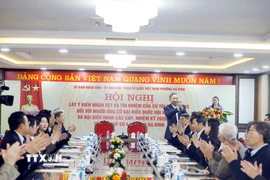 Tổng Bí thư Tô Lâm tại Hội nghị lấy ý kiến cử tri nơi cư trú với người ứng cử đại biểu Quốc hội khóa XVI. (Ảnh: Thống Nhất/TTXVN)