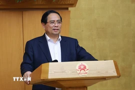 Thủ tướng Phạm Minh Chính chủ trì Phiên họp Chính phủ Thường kỳ tháng 1/2026 trực tuyến với các địa phương. (Ảnh: Dương Giang/TTXVN)