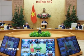 Thủ tướng Phạm Minh Chính chủ trì Phiên họp Chính phủ Thường kỳ tháng 1 năm 2026 trực tuyến với các địa phương. (Ảnh: Dương Giang/TTXVN)