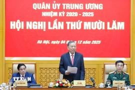 Tổng Bí thư Tô Lâm phát biểu. (Ảnh: Thống Nhất/TTXVN)