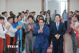 Thủ tướng Chính phủ Phạm Minh Chính đến dự Đại hội. (Ảnh: Minh Quyết/TTXVN)
