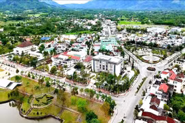 Diện mạo thị trấn Đông Phú - trung tâm hành chính huyện Quế Sơn ngày càng khởi sắc. (Nguồn: Báo Quảng Nam)