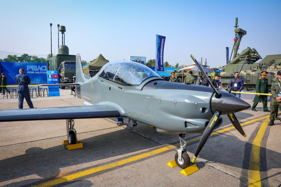 TP-150 là loại máy bay huấn luyện sơ cấp và tuần tra, dùng cho huấn luyện phi công quân sự và có thể áp dụng trong hàng không dân dụng. (Ảnh: Hoài Nam/Vietnam+)