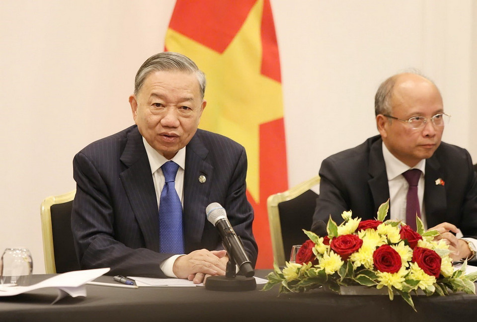 Tổng Bí thư, Chủ tịch nước Tô Lâm phát biểu. (Ảnh: Trí Dũng/TTXVN)