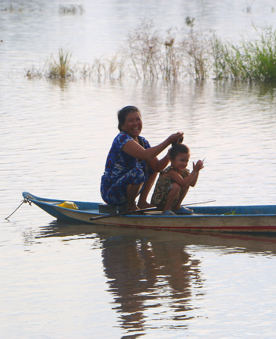 Cánh đồng mùa lũ tại huyện Vị Thủy, tỉnh Hậu Giang. (Ảnh: Duy Khương/TTXVN)