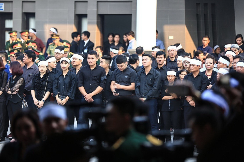 Gia quyến nguyên Tổng Bí thư Đỗ Mười. (Ảnh: Trọng Đạt/TTXVN)