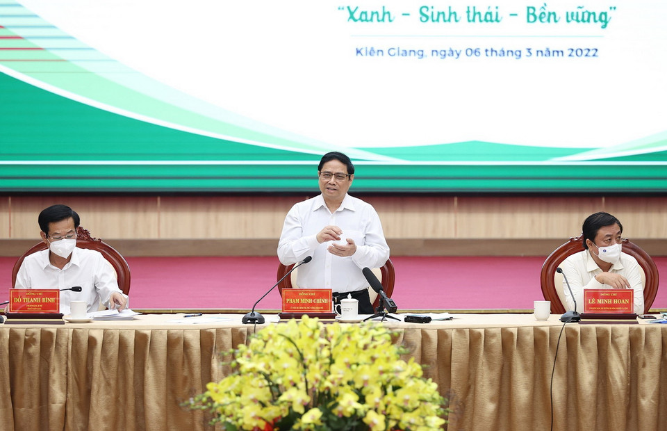  Thủ tướng Phạm Minh Chính chủ trì Hội nghị. (Ảnh: Dương Giang/TTXVN)