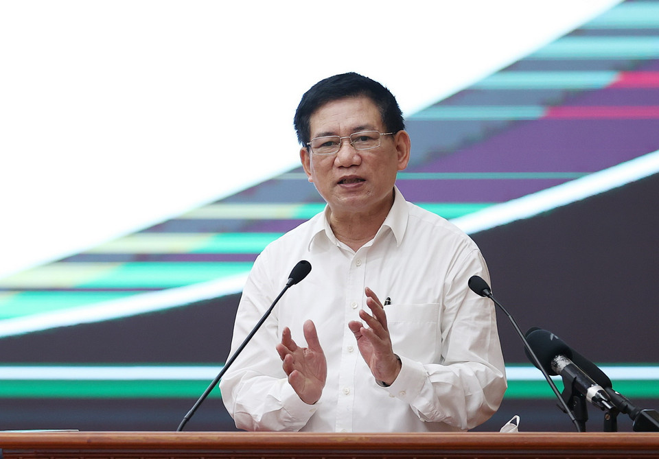  Bộ trưởng Bộ Tài chính Hồ Đức Phớc phát biểu. (Ảnh: Dương Giang/TTXVN)