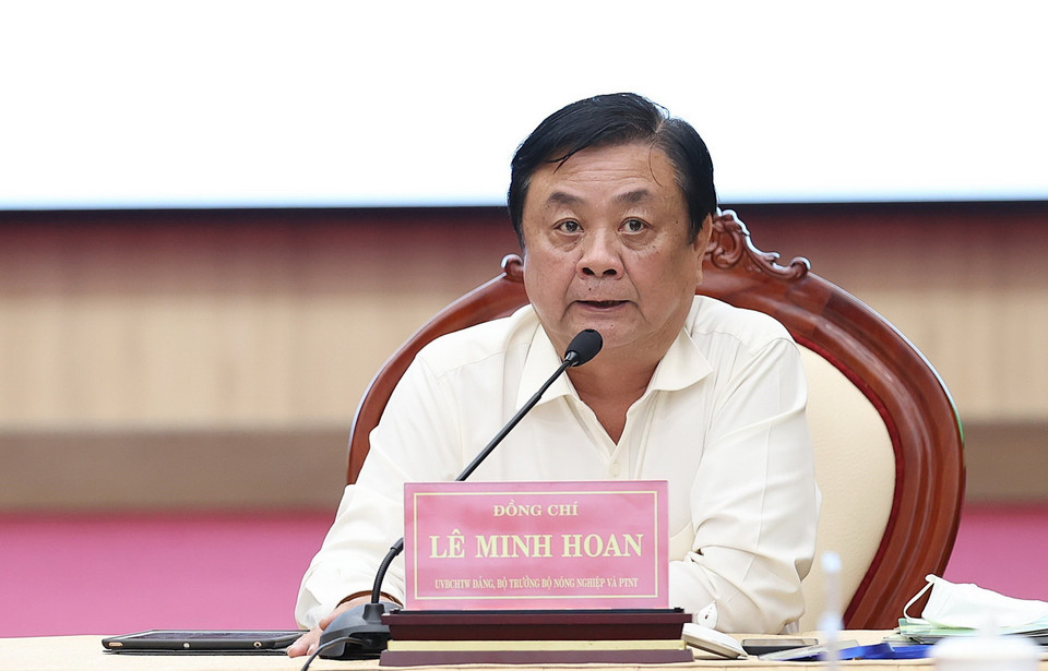  Bộ trưởng Bộ Nông nghiệp và Phát triển Nông thôn Lê Minh Hoan điều hành thảo luận. (Ảnh: Dương Giang/TTXVN)