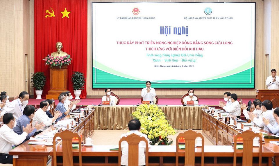  Thủ tướng Phạm Minh Chính chủ trì Hội nghị. (Ảnh: Dương Giang/TTXVN)